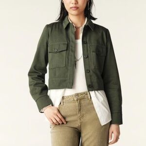 ba&sh ELIA Boxy jacket in Green Size XS NWT